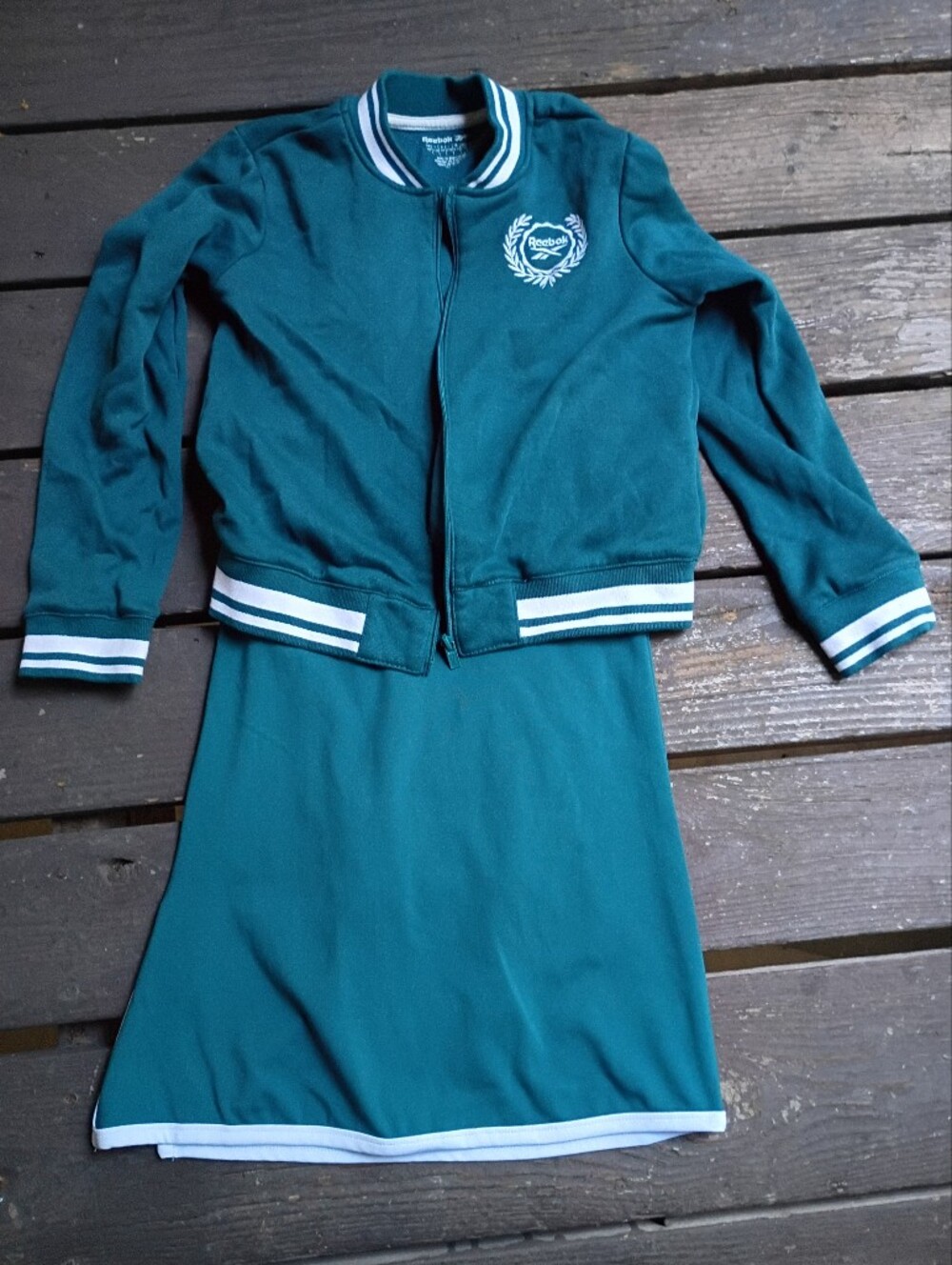 Reebok Girls' Teal Bomber Jacket and Tennis Dress Set